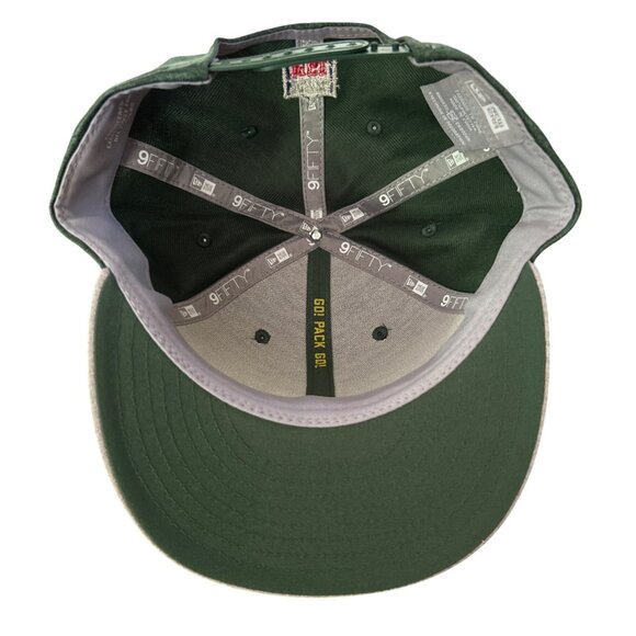 Green Bay Packers New Era 9FIFTY Snapback Cap NFL Logo Green/Gray - Picture 5 of 7